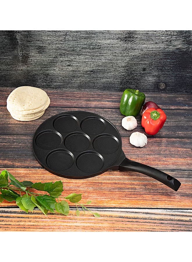 DUNISO 7-Cup Pancake Maker Pan Non Stick Mini Pancake Maker Crepe Pan Multifunctional Practical Pancake Frying Pan Breakfast Omelet Cooker Pan - Image 3