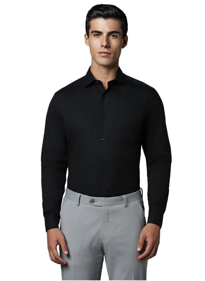 LOUIS PHILIPPE - Louis Philippe Men's Classic Fit Shirt (LPSFMCLP787643_Black - Image 1