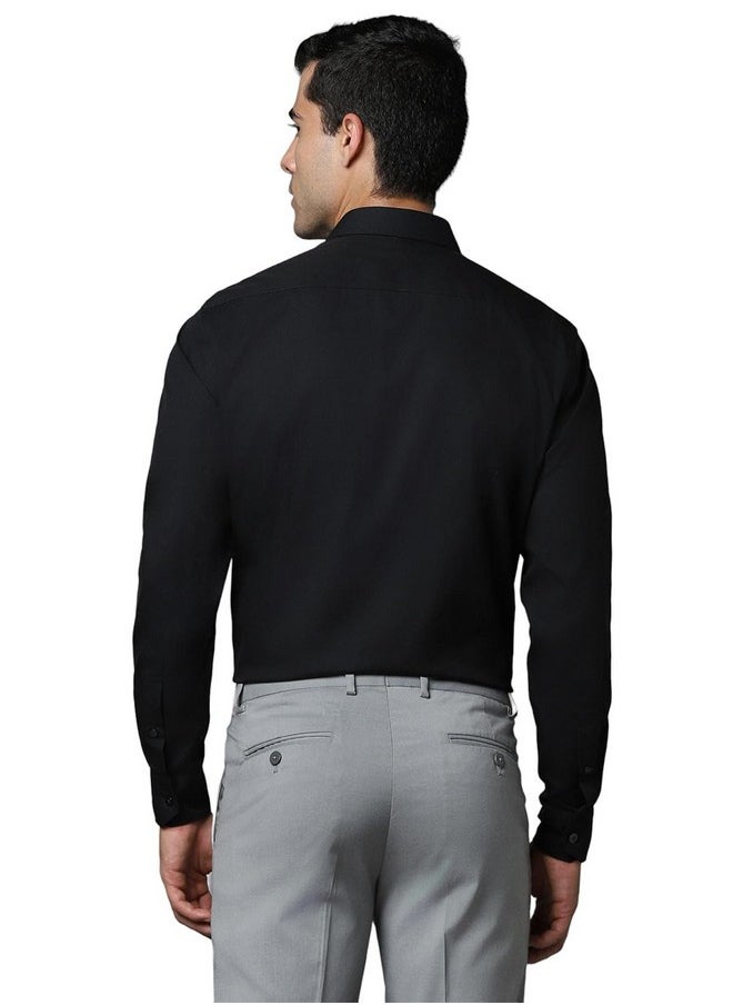 LOUIS PHILIPPE - Louis Philippe Men's Classic Fit Shirt (LPSFMCLP787643_Black - Image 1