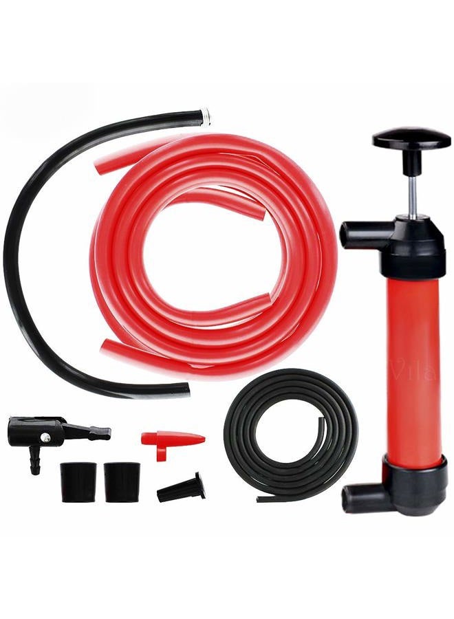 Vila Manual Fuel Transfer Pump, Portable Water, and Gas Siphon Pump Kit, Multi-use, Syphon Hand Pump for Gasoline, 15" Siphon Hose, Liquid Transfer for Automotive, Rain Barrels & Water Gardens - Image 1
