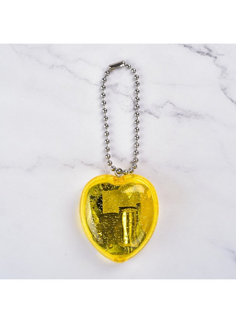 Korean Creative Heart Music Box Keychain Yellow 