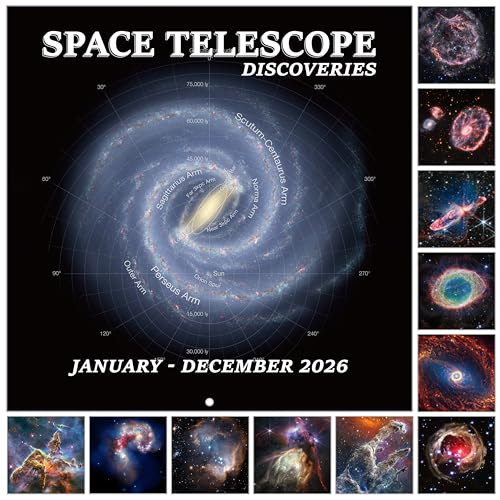 GoiUnlt 2026 Calendar, 2026 Wall Calendar, Space Wall Calendar 2026. Jan. 2026 - Dec. 2026, 12" x 24" (Open), 12-Month Calendar with Large Blocks, Thick Paper, Hanging Holes, Ample Writing Space - Image 1