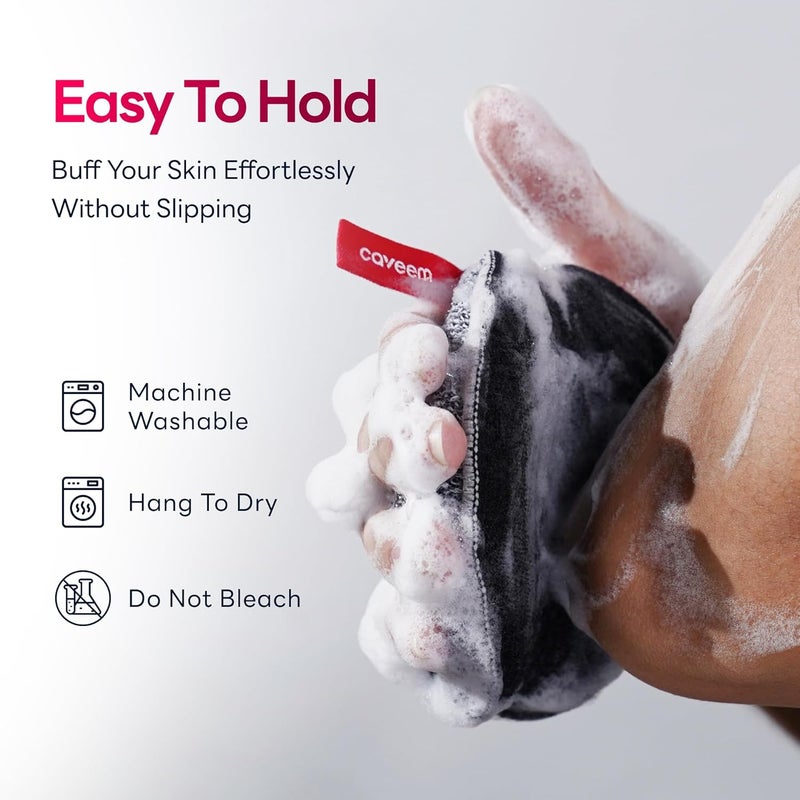 CAVEEM Exfoliating Body Scrubber, Bath and Body Scrub Buffer, Body Exfoliator for Remove Dead Skin, Gentle and Rough Lightweight Sponge for Shower (2 Pack) - Image 4