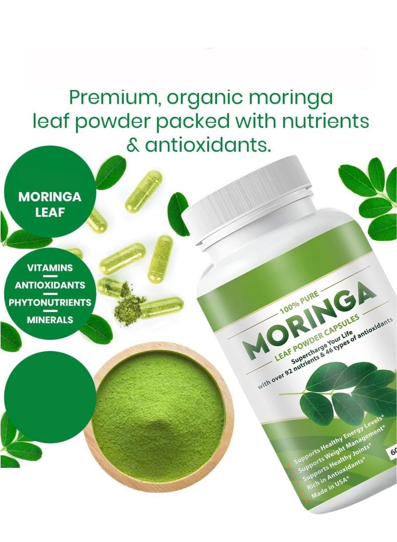 Moringa Leaf Powder, 120 Capsules - Image 4