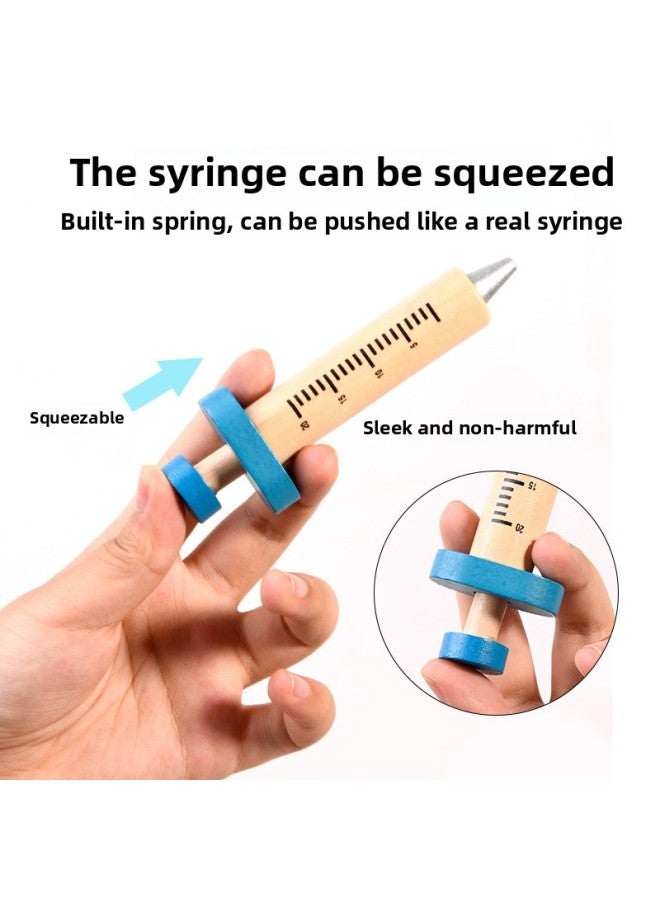 Wooden Set Children's Play House Simulation Medical Kit Role Play Girl Nurse Injection Boy Stethoscope-Color:Red 38 Professional Doctors - Image 5