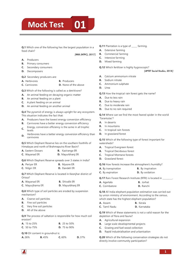 UPSSSC Forest Guard Exam 2024 (Van Daroga) - 10 Full Length Mock Tests (1000 Solved Questions) English Edition Book Based on Latest Pattern with Free Access to Online Tests  - Image 4