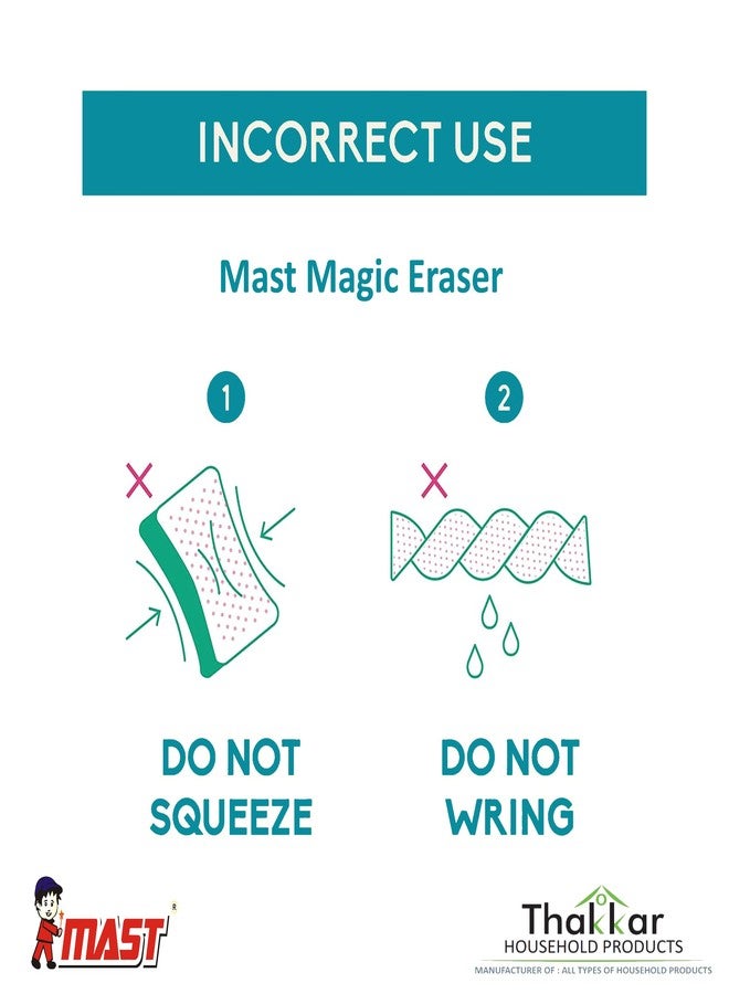 Mast Magic Eraser Melamine Sponge for Stain Removal (Pack of 3) - Image 5