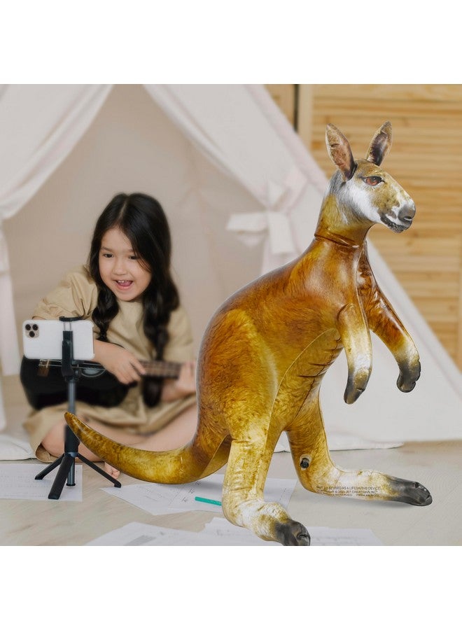 جيت كرييشنز كنغر قابل للنفخ بطول 40 بوصة من جيت كرييشنز، لعبة جوي أسترالي واقعية قابلة للنفخ، مناسبة للمرح في حمام السباحة، ديكور منزلي، دعامة للصور، موضوع سفاري للحياة البرية، الهالوين، مغامرة واقعية في أستراليا، قطعة واحدة - Image 5