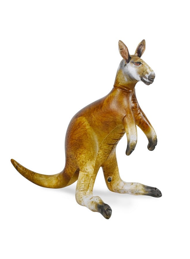 جيت كرييشنز كنغر قابل للنفخ بطول 40 بوصة من جيت كرييشنز، لعبة جوي أسترالي واقعية قابلة للنفخ، مناسبة للمرح في حمام السباحة، ديكور منزلي، دعامة للصور، موضوع سفاري للحياة البرية، الهالوين، مغامرة واقعية في أستراليا، قطعة واحدة - Image 1