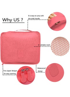 Arabest 6PCS Set Travel Luggage Organizer Packing Cubes Set Storage Bag Waterproof Laundry Bag Traveling Accessories - Red  - Image 2