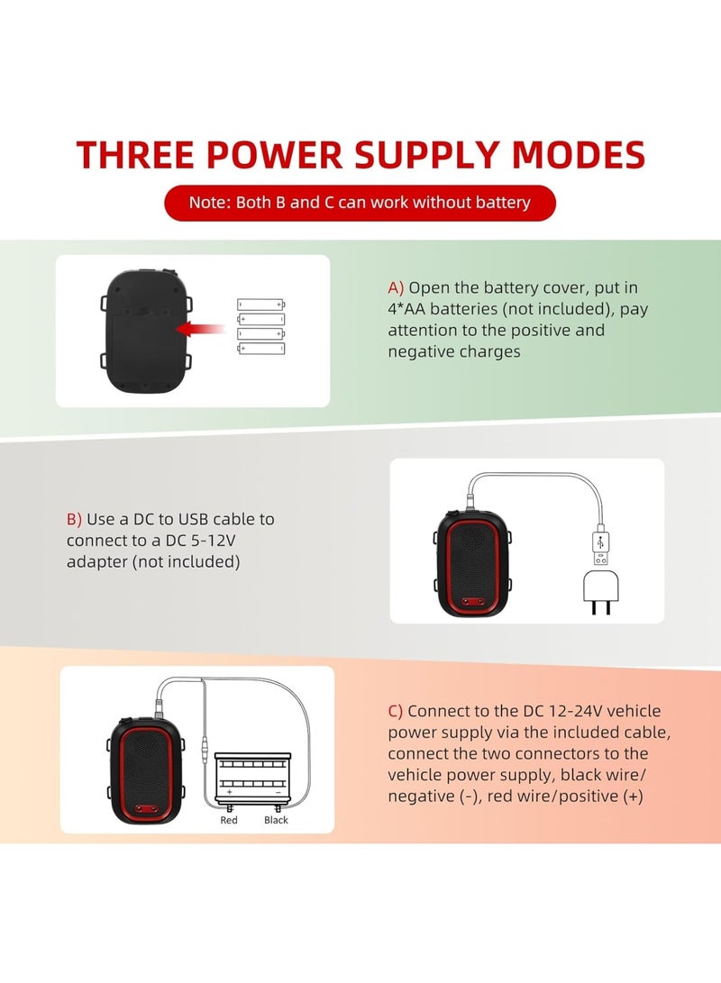 SOLARAE Ultrasonic Rodent Repellent for Cars, Battery Powered Mouse Deterrent with Strobe Light, Keeps Rodents Out of Garage, Attic, & Barn