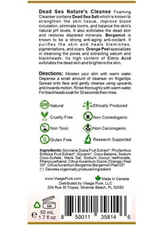 Visage Pure Dead Sea Nature'S Cleanse Face Foaming Cleanser Natural Foaming Cleanser. Cleans The Pores Deeply And Extracts Black Heads Organic Physician Formulated Research Supported  - Image 3