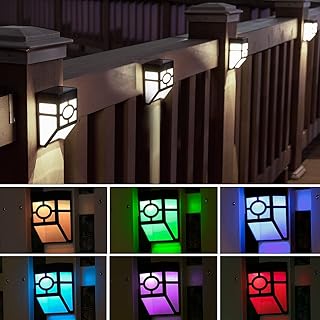 Otdair Otdair Solar Fence Lights Outdoor, 8 Pcs LED Fence Solar Lights Waterproof, Garden Solar Deck Lights for Post, Patio,  - Image 1