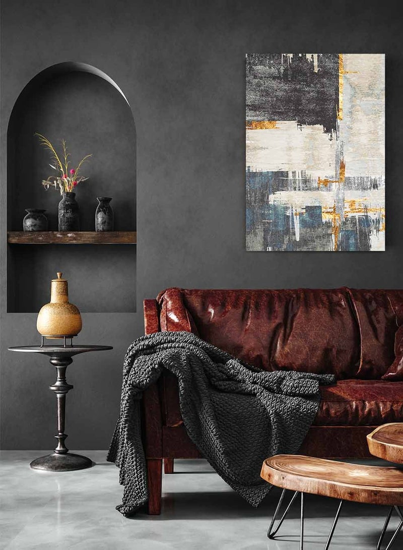لوحة كانفاس على إطار خشبي، تصميم فن تجريدى، للمنزل، غرفة المعيشة، المكتب، الديكور - Image 1