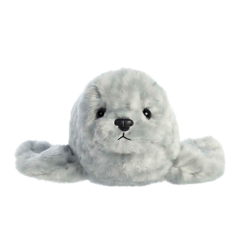 AuroraÂ® Adorable Mini Flopsieâ„¢ Harbor Seal Stuffed Animal - Mini Companions Ready for Playful Adventures - for Kids All Ages, Toddlers, Adults, and Families - Gray 8 Inches - Image 2