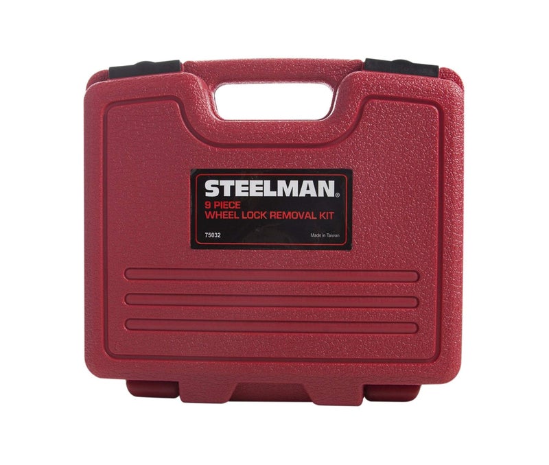 Steelman 9-Piece Hubcap and Wheel Lock Removal Kit, Twist Sockets, Hex Removers - Image 3