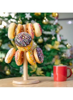 GNAFOTU Wood Mug Holder, Mug Stand Hanger, Kitchen Coffee Mug Tree Countertop Tea Cups Holder Stand, Coffee Cup Dryer with 6 Hooks  - Image 2