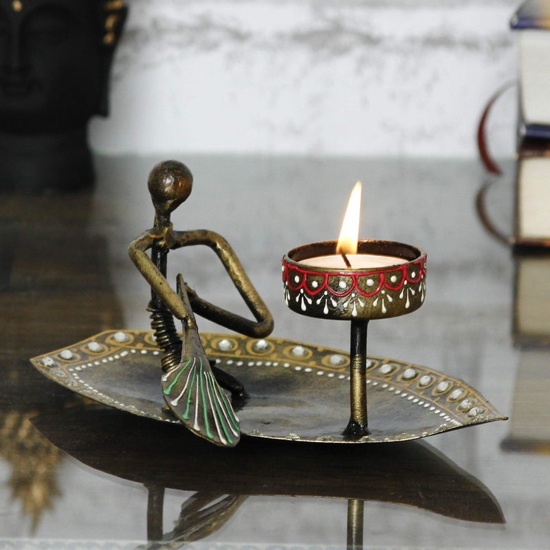 Discount ARA Iron Antique Boat Tealight Candle Holder Stand - Image 5