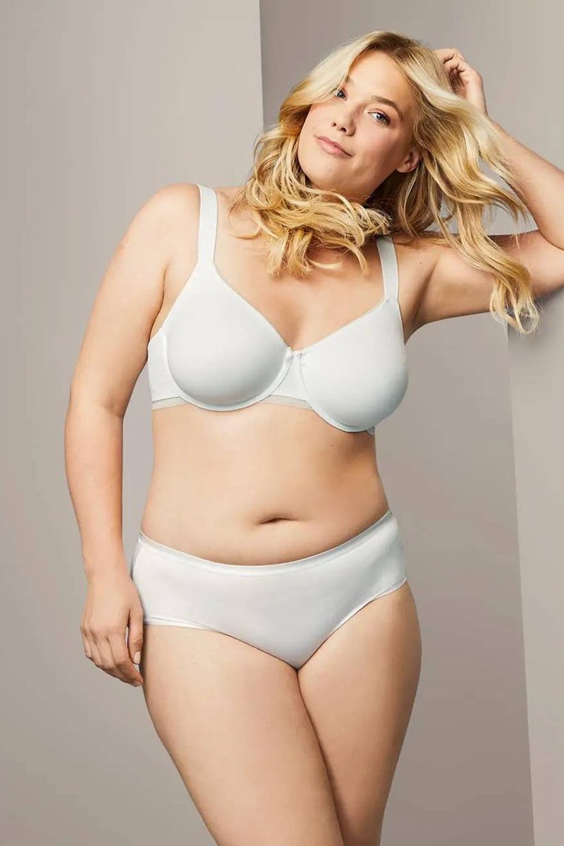 Tchibo Women Underwire Non Padded Plain Bra, White  - Image 1