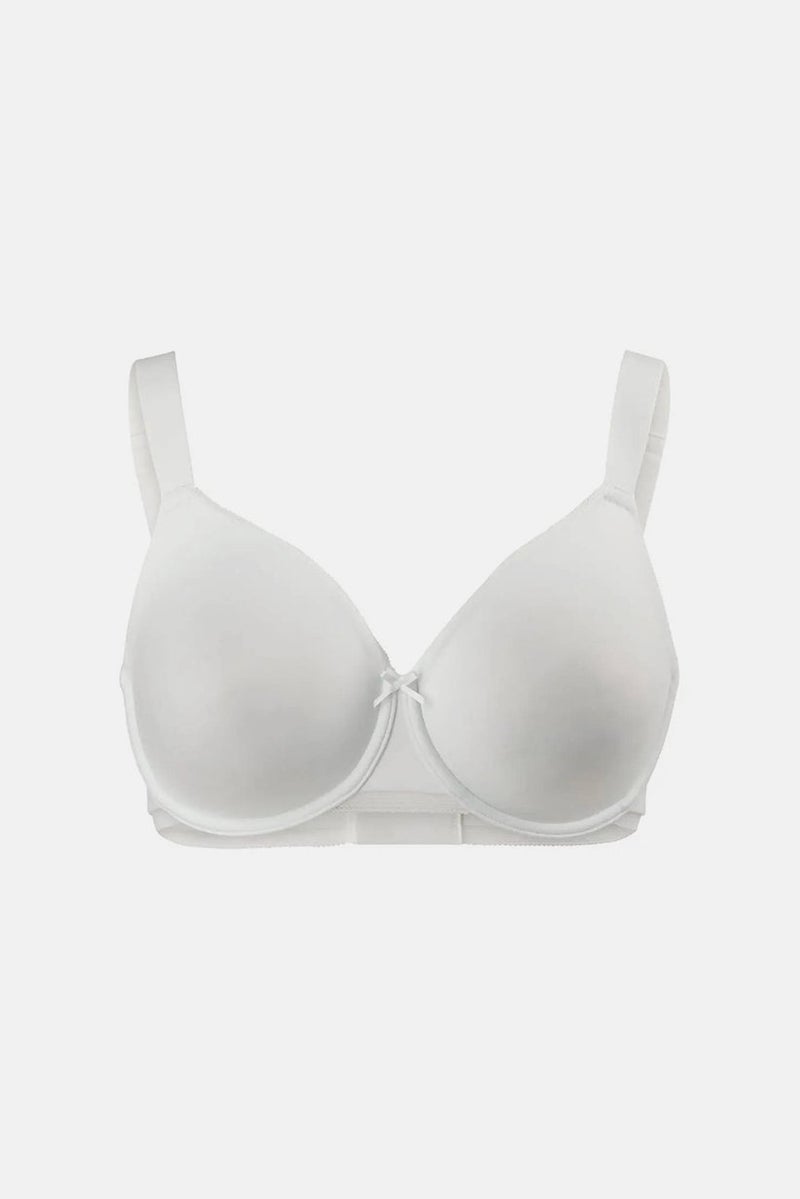 Tchibo Women Underwire Non Padded Plain Bra, White  - Image 2