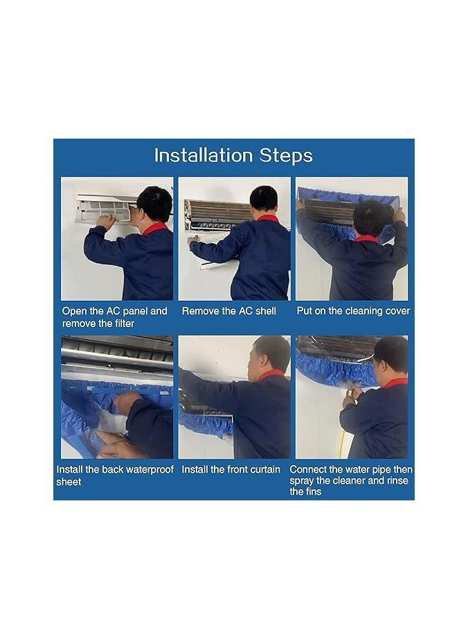 آر إيه أف غطاء تنظيف مكيف هواء من النوع العالمي مع أنبوب مياه بطول 2.8 م قابل للتطبيق على مكيف هواء 70 سم - 130 سم - Image 4