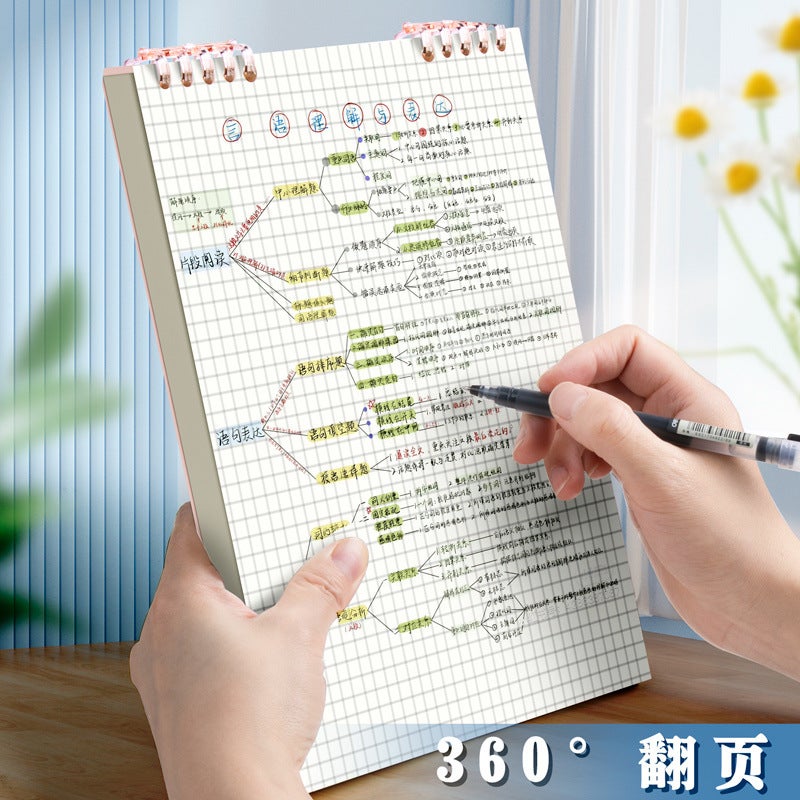B5 Flip-Up Loose-Leaf Notebook Vertical Notebook Vertical Version Detachable Notebook That Does Not Irritate Hands For College Students A4 - Image 5