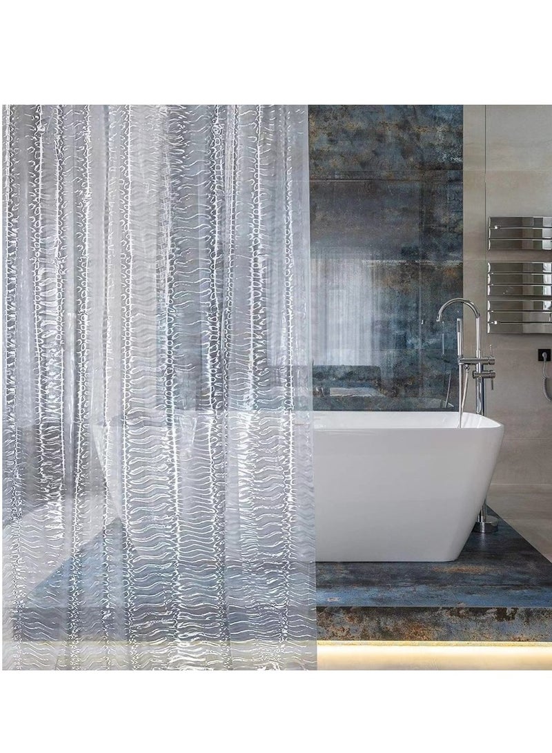 كوتيس 1-قطعة ماء دش الستار PEVA شفافة دش الستار 180x180 سم - Image 1