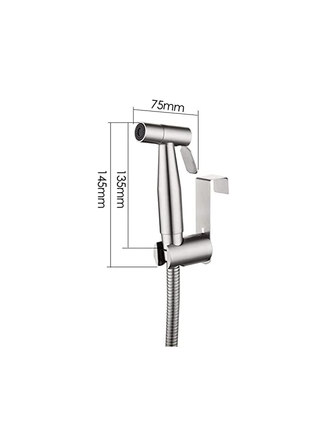 The Bros 3 Pcs Bidet Toilet Spray Gun Set, Handheld Bidet Sprayer Shattaf with Stainless Steel Chrome Hose Toilet Water Sprayer, Silver - Image 5