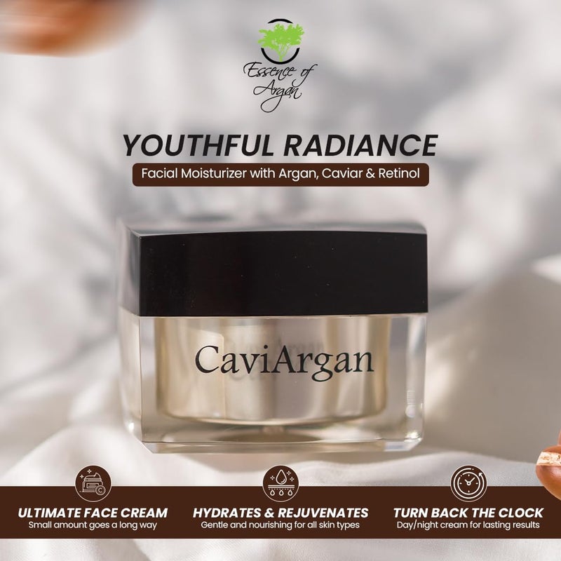 Essence Of Argan Caviargan Anti Aging Face Cream with Argan Oil, Matrixyl & Botanicals - Hydrating Face Moisturizer Wrinkle Cream - Anti-Aging Formulzza for Reducing Fine Lines and Dullness - 1 Fl Oz - Image 2
