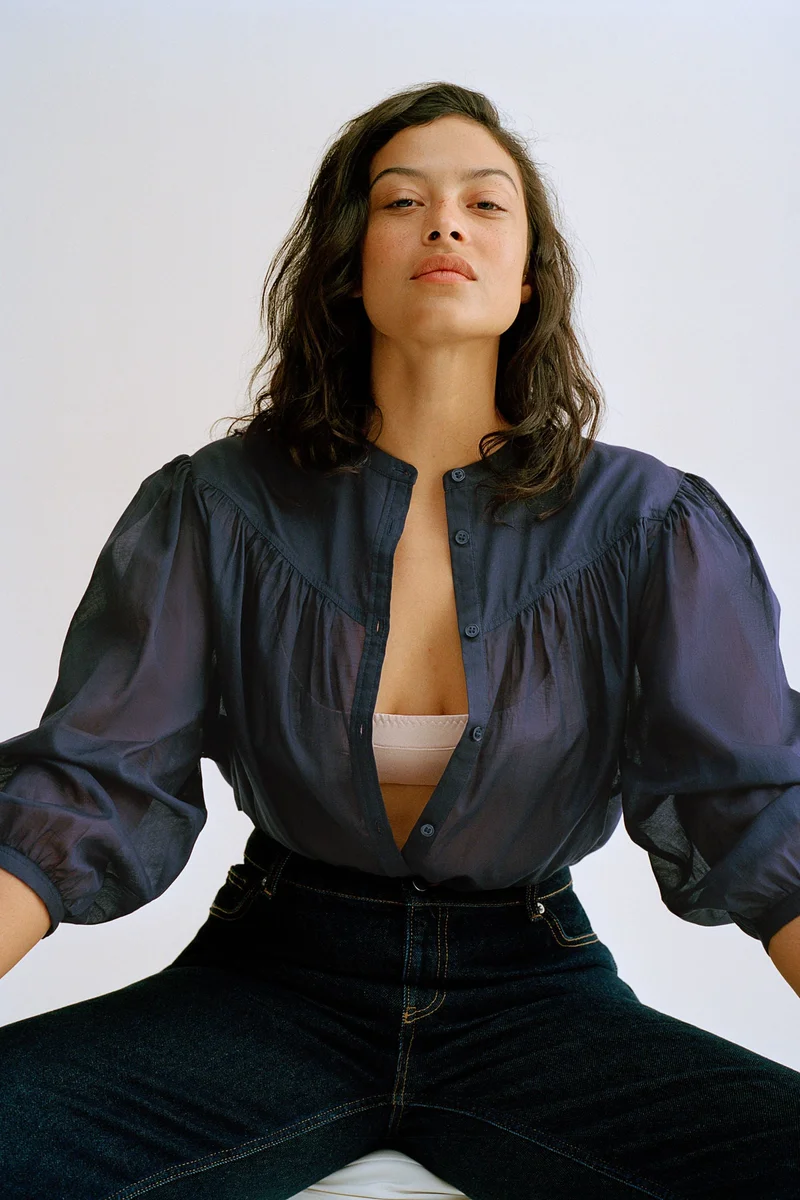 اتش اند ام بلوزة قطنية