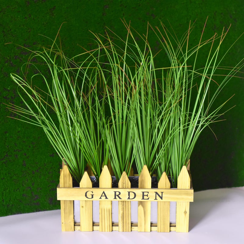 MISSWARM 6PCS Artificial Grass Plant, Artificial Shrubs Wheat Grass, Artificial Greenery Stems Fake Weed for Room Indoor Home Decor, Artificial Tall Grass Fake Plants for Outdoor Decor - Image 5