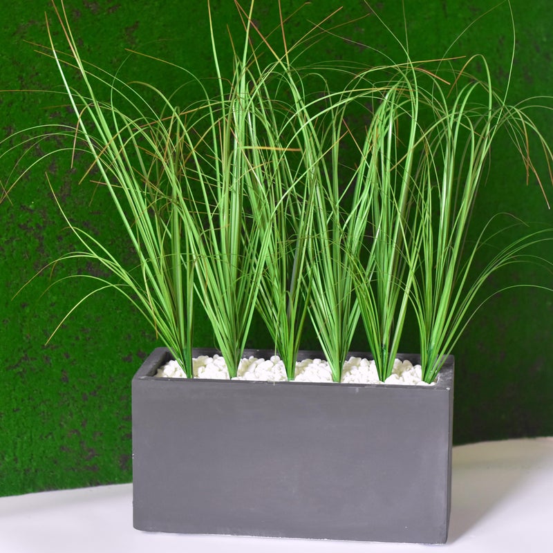 MISSWARM 6PCS Artificial Grass Plant, Artificial Shrubs Wheat Grass, Artificial Greenery Stems Fake Weed for Room Indoor Home Decor, Artificial Tall Grass Fake Plants for Outdoor Decor - Image 4