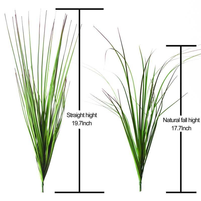 MISSWARM 6PCS Artificial Grass Plant, Artificial Shrubs Wheat Grass, Artificial Greenery Stems Fake Weed for Room Indoor Home Decor, Artificial Tall Grass Fake Plants for Outdoor Decor - Image 2