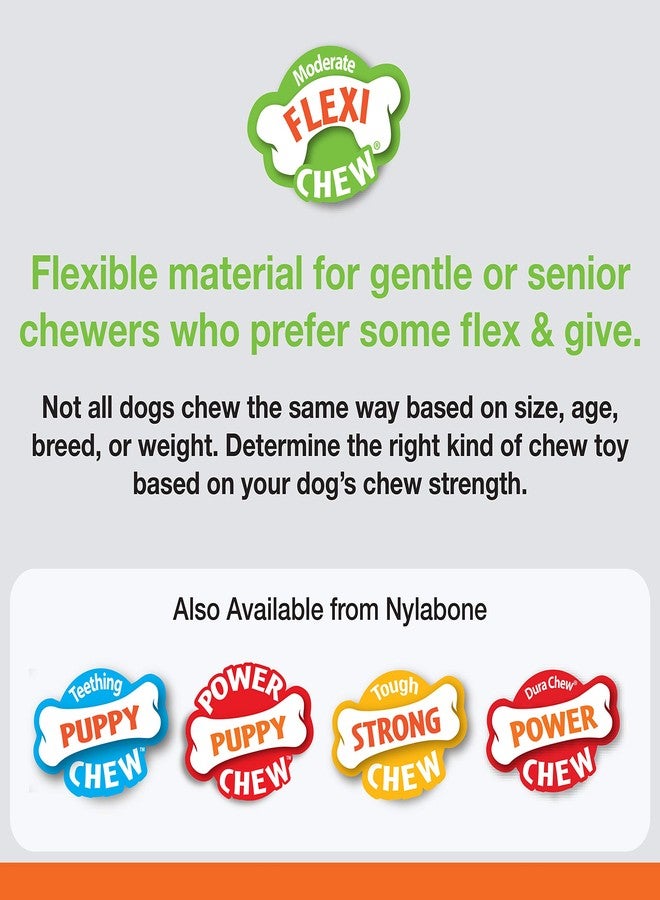 Nylabone Original Bone Flexi Chew toy for Dogs, Dog Toys for Moderate Chewers, Chicken & Bacon Flavor, X-Small - Up to 15 lbs, 3 Pack - Image 4