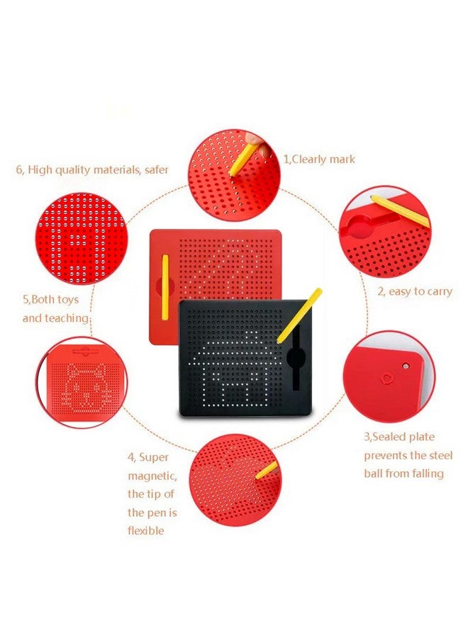 FunBlast Magnetic Drawing Board Educational Toy - Sketch Pad for Kids, Draw Freely Doodle Pad with Magnetic Balls for 3+ Kids (Random Color Dispatch) (Small) - Multicolor - Image 5