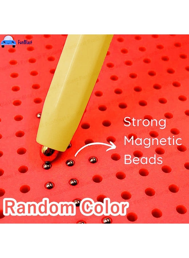 FunBlast Magnetic Drawing Board Educational Toy - Sketch Pad for Kids, Draw Freely Doodle Pad with Magnetic Balls for 3+ Kids (Random Color Dispatch) (Small) - Multicolor - Image 4