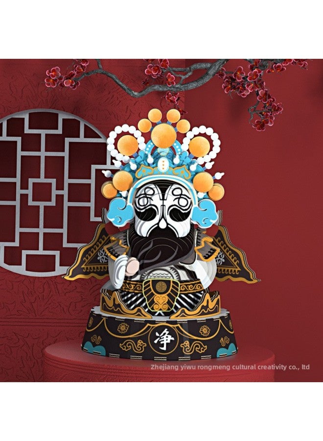 ورقة تريد إنشاء أوبرا الجوهر الصينية أوبرا بكين تصميم ثقافة الأوبرا اليدوية DIY لغز لغز لعبة لغز ثلاثي الأبعاد بالجملة اللون: وو شياو شنغ 813 - Image 5