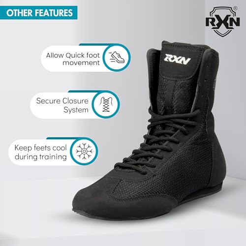 RXN Boxing Shoes (Black, Numeric_5) - Image 2