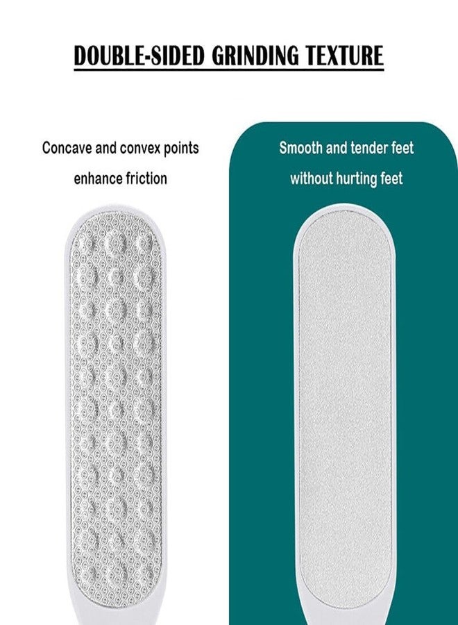 Naidev 2 Pcs Double Sided Multidirectional Nickel Foot File Callus Remover Heel Scraper Foot Scrub Care Tool to Remove Rough Cracked Corns Smoothing Hard Skin. (Green) - Image 4