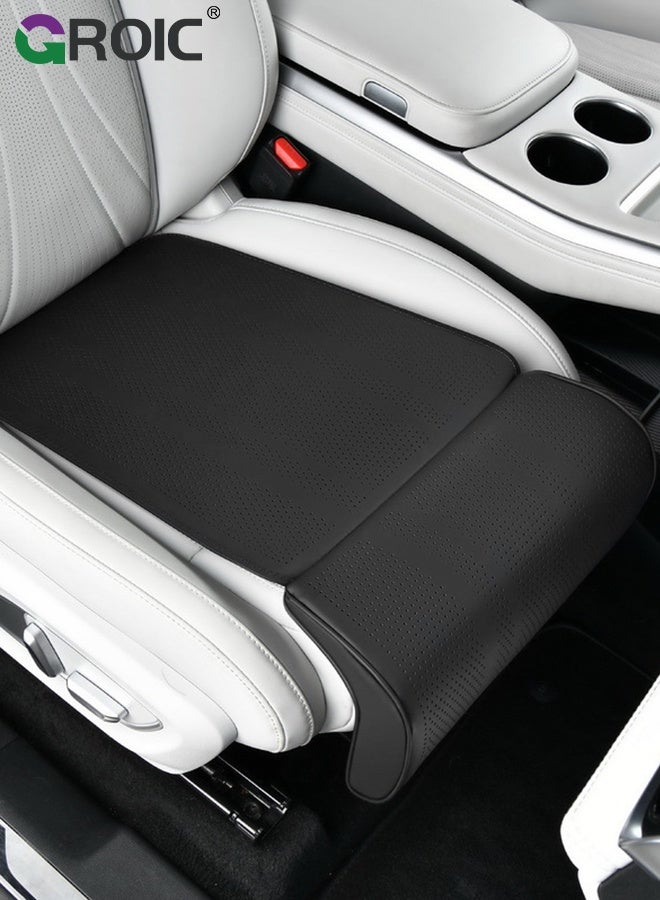GROIC Car Seat Cushion with Extended Leg Support, Car Seat Extender with Leg Rest - Adjustable Memory Foam Cushion, Gap Filling Under Thigh Support for Long Legs, Universal Fit Auto Seat Pad (Black) - Image 1