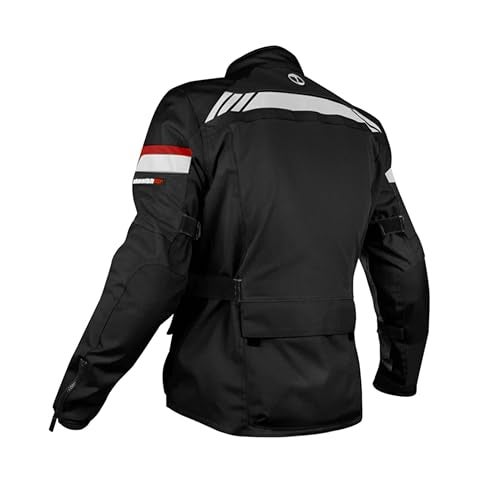 Rynox Unisex Adult Stealth Air Pro Jacket | Mesh Motorcycle Touring Jacket With Impact Protection And Abrasion Resistance | Black Red, Small - Image 2