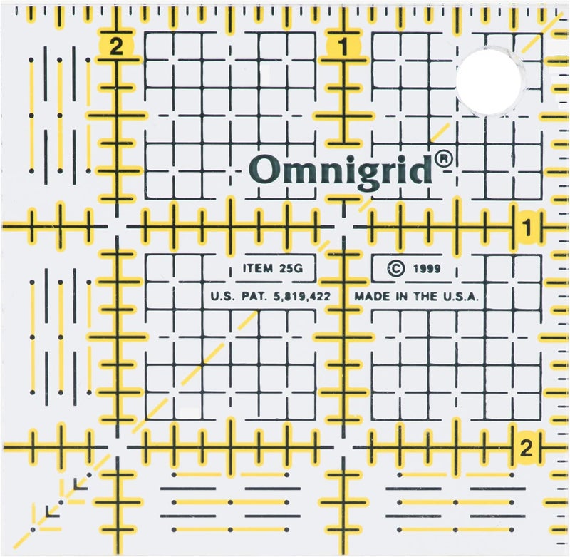 Omnigrid Square Value Pack Quilting Ruler Set - 2.5", 4.5", 6.5", and 9.5" Clear Acrylic Rulers - Image 5