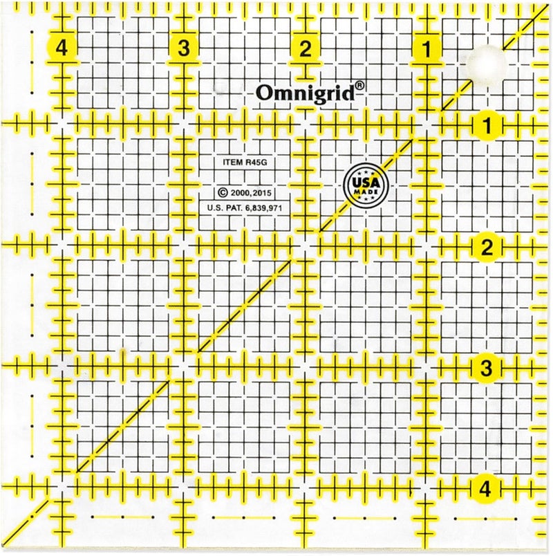 Omnigrid Square Value Pack Quilting Ruler Set - 2.5", 4.5", 6.5", and 9.5" Clear Acrylic Rulers - Image 4