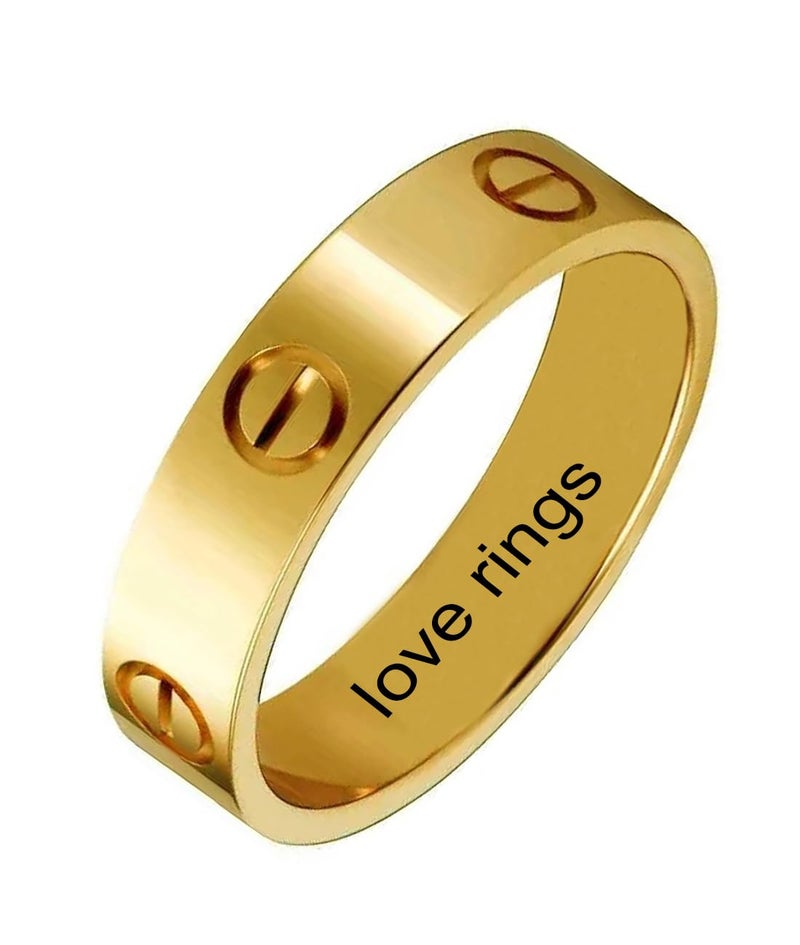 nine-tailed fox Love Ring For Women Men Girls Boys Kids Titanium Steel 18K Gold Jewelry Unisex Adult Wedding Birthday Present Anniversary Best Gifts Size 9 - Image 1