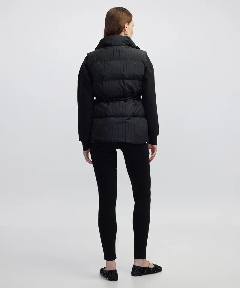 Ipekyol  Oversized Rhinestone Embellished Puffer Vest for Women | Best Price UAE