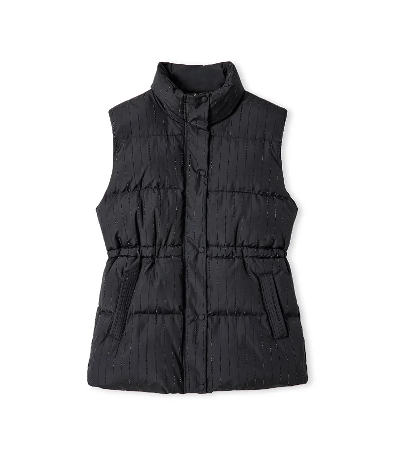 Ipekyol  Oversized Rhinestone Embellished Puffer Vest for Women | Best Price UAE