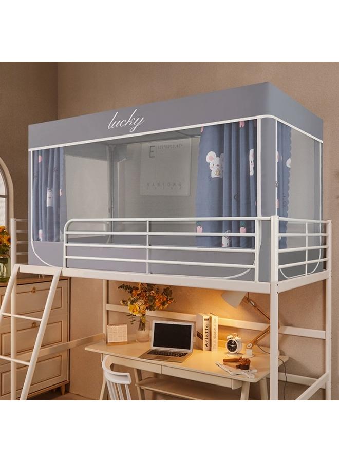 Bluejw ✅Upper And Lower Bunk Student Mosquito Net Shading Bed Curtain Dormitory Bedroom Dust Cover Encryption Anti-mosquito Factory Wholesale And Retail Gift - Image 5