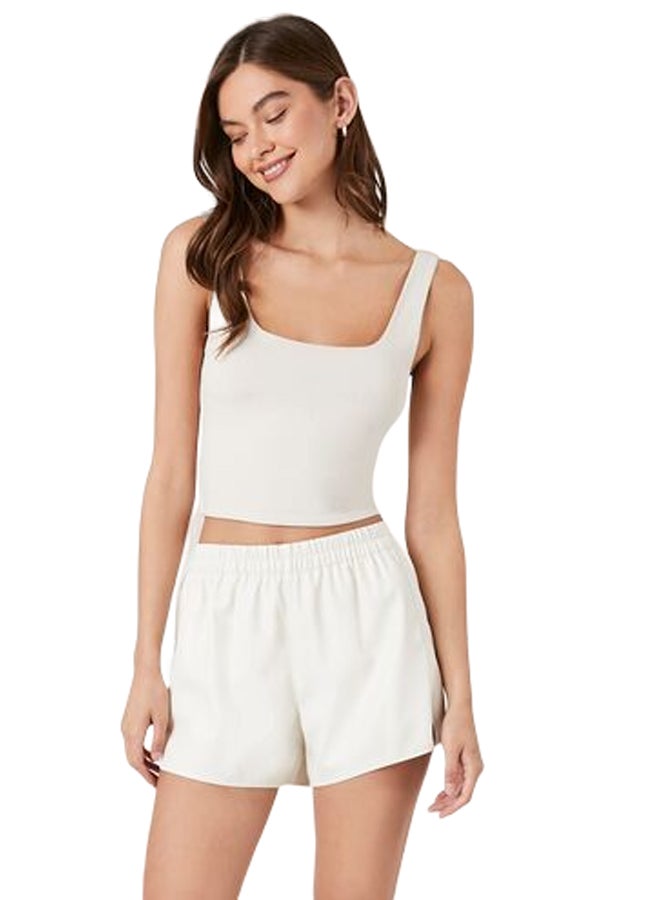 FOREVER 21 Faux Leather Mid-Rise Shorts - Image 1