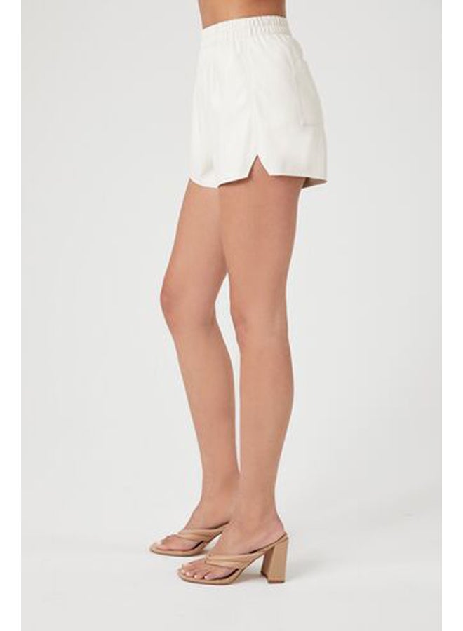 FOREVER 21 Faux Leather Mid-Rise Shorts - Image 3