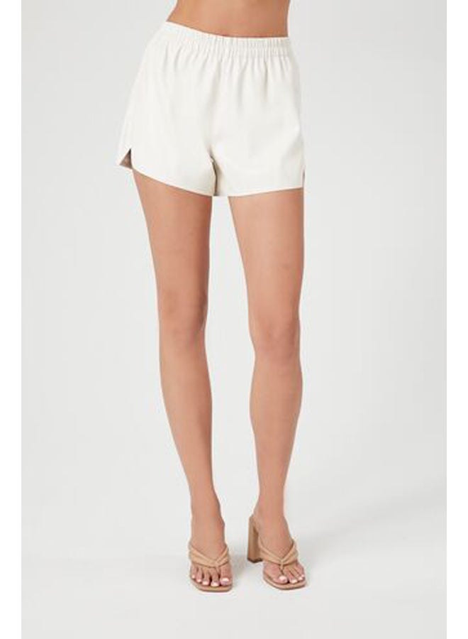FOREVER 21 Faux Leather Mid-Rise Shorts - Image 2